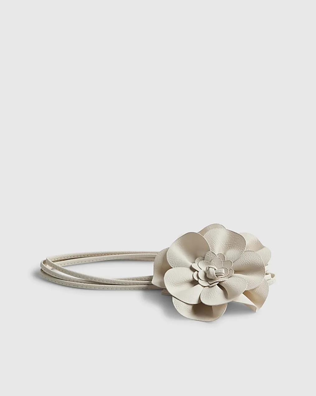 Cream Corsage Flower Belt