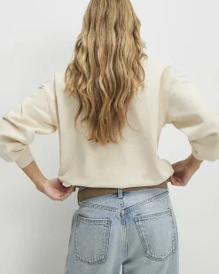 Cream Cotton blend Cactus Sweatshirt