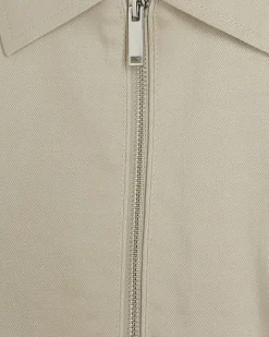 Cream Cotton Blend Harrington Jacket