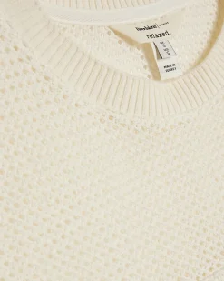 Cream Cotton Fringe Top
