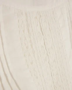 Cream Cotton Lace Trim Cami