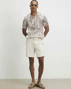 Cream Crochet Polo Shirt