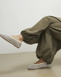 Cream Embellished Flat Ballet Pumps
