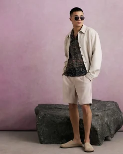 Cream Faux Suede Overshirt