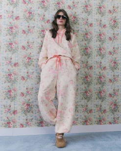 Cream Floral Joggers