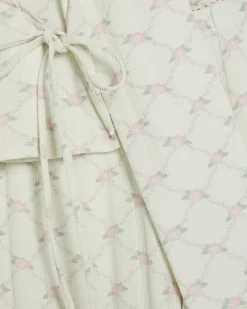 Cream Floral Wrap Pyjama Set