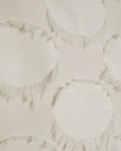 Cream Fringe Jacquard Mini Skirt