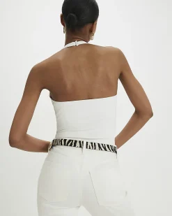 Cream Halter Neck Bodysuit