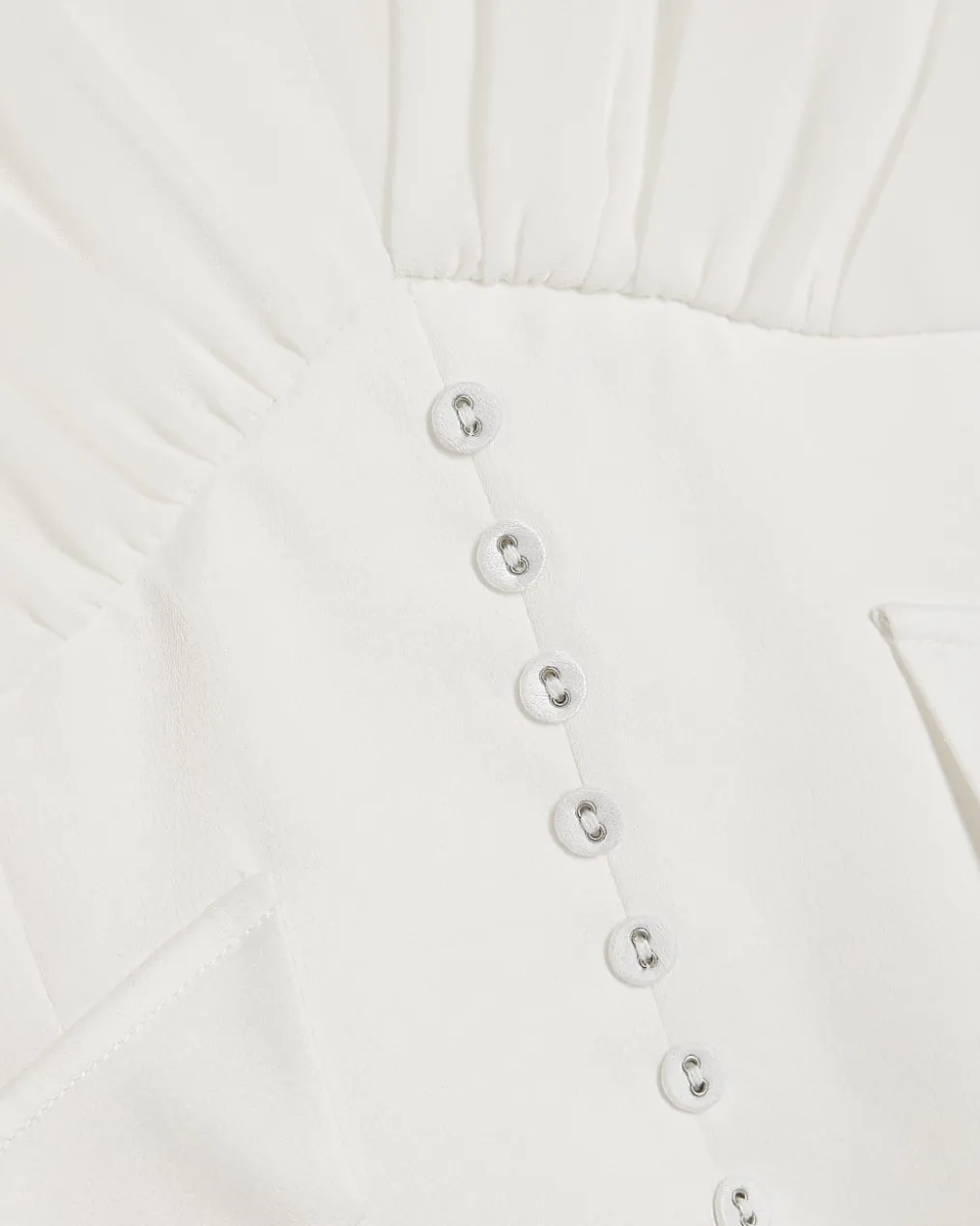 Cream Halter Neck Corset Blouse