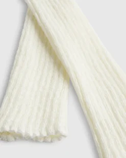 Cream Knitted Ribbed Leg Warmers