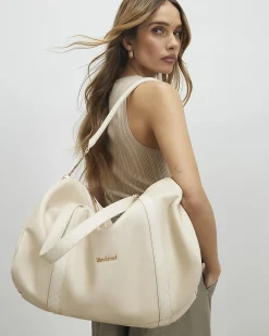 Cream Monogram Trim Soft Holdall