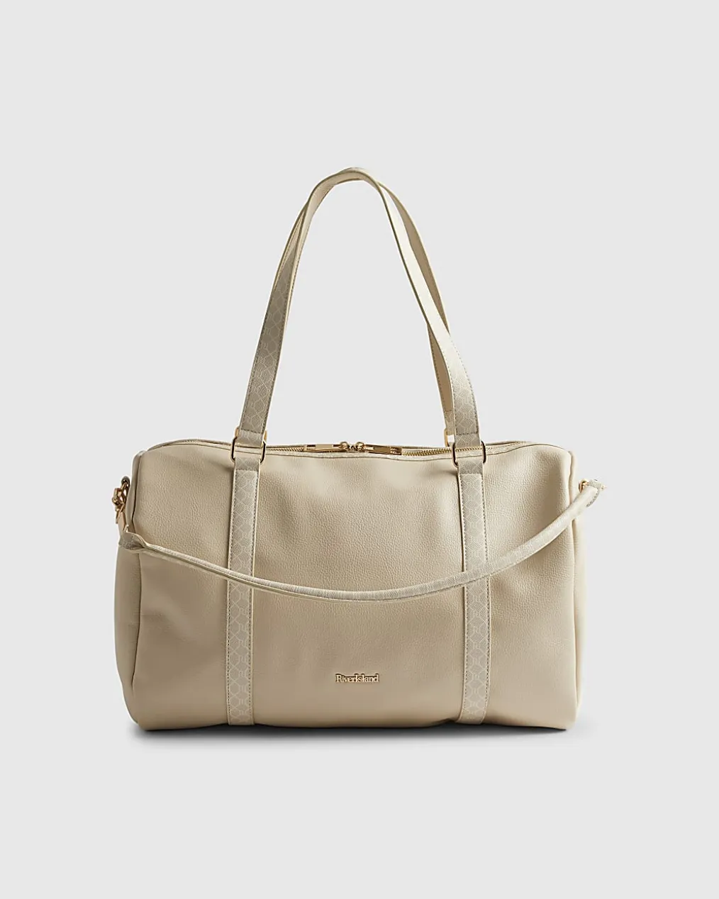 Cream Monogram Trim Soft Holdall