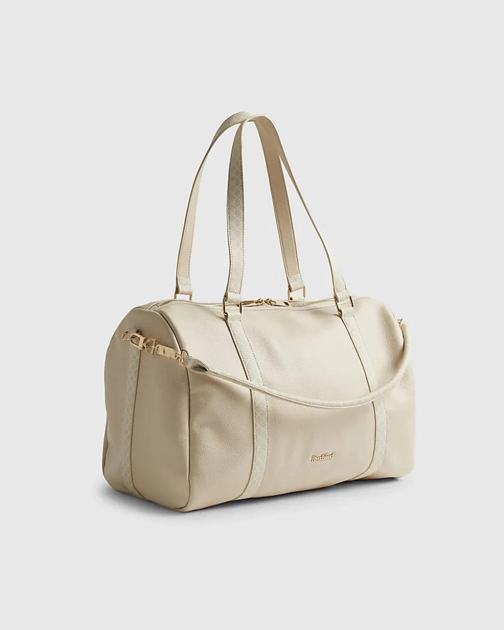 Cream Monogram Trim Soft Holdall