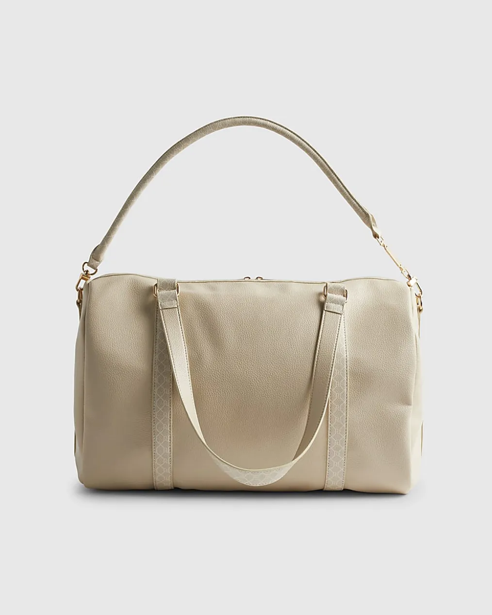 Cream Monogram Trim Soft Holdall