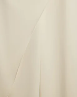 Cream One Shoulder Overlay Jumpsuit