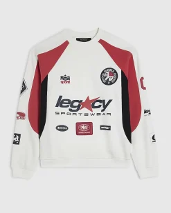 Cream Oversized Fit Legacy Sport Sweatshirt