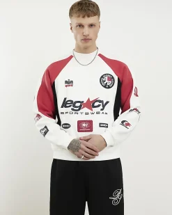 Cream Oversized Fit Legacy Sport Sweatshirt