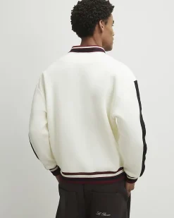 Cream Oversized Fit Legacy Blocked Rugby Top