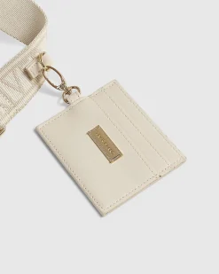 Cream Pocket Front Monogram Cross Body Bag