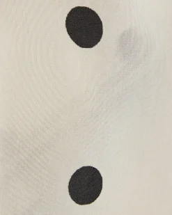 Cream Polka Dot Print Hanky Hem Top