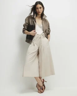 Cream Poplin Culottes