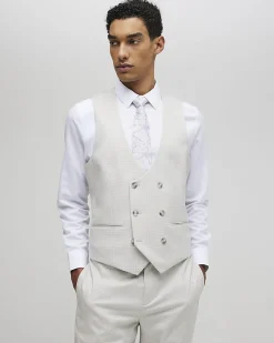 Cream Puppytooth Suit Waistcoat