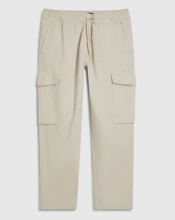 Cream Regular Fit Cargo Trousers