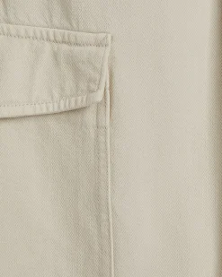 Cream Regular Fit Cargo Trousers