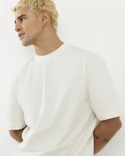 Cream Regular Fit Crew Neck T-Shirt