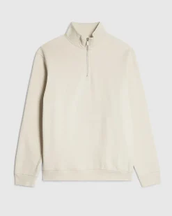 Cream Regular Fit Funnel Neck Sweatshirt