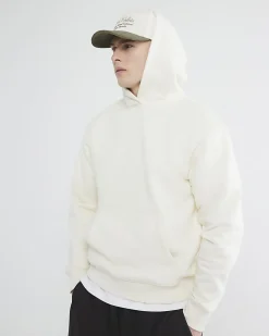 Cream Regular Fit Long Sleeve Hoodie