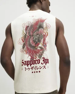 Cream Regular Fit Sapporo Tank Top