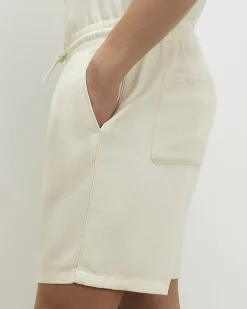 Cream Regular Fit Shorts