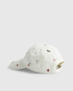 Cream Rodeo Embroidered baseball Cap