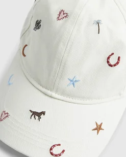 Cream Rodeo Embroidered baseball Cap