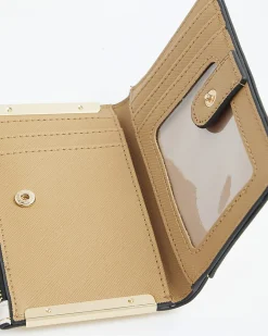 Cream RR Monogram Embossed Mini Purse