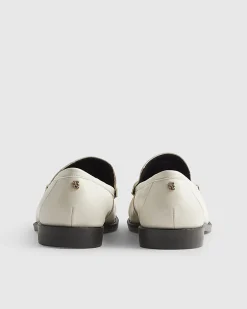 Cream Ruched Loafers