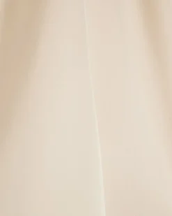 Cream Satin Angel Sleeve Twist Front Top