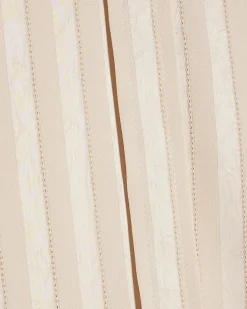 Cream Satin Stripe Tunic Top