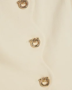 Cream Scallop Ponte Waistcoat