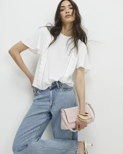 Cream Scallop T-Shirt