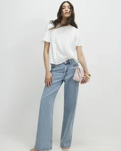 Cream Scallop T-Shirt