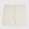 Cream Skinny Elasticated Stretch Shorts