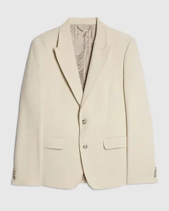 Cream Slim Fit Premium Suit Jacket