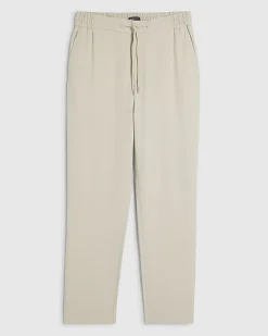 Cream Slim Fit Smart Joggers