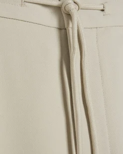 Cream Slim Fit Smart Joggers