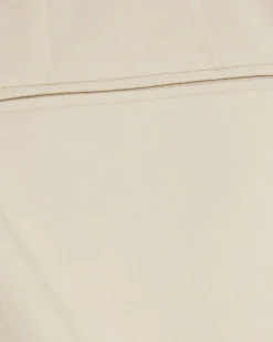 Cream Slim Fit Suit Trousers