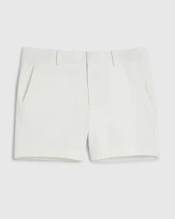 Cream Slim Short Length Stretch Chino Shorts