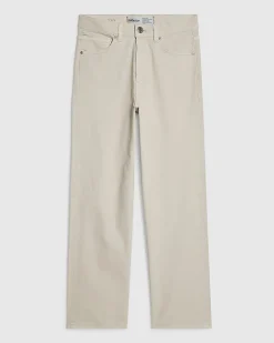 Cream Straight Leg Cropped Jeans