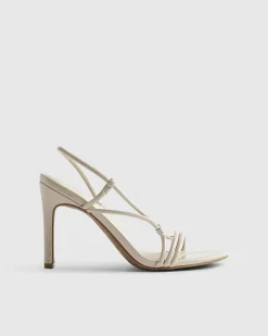 Cream Strappy Heeled Sandals
